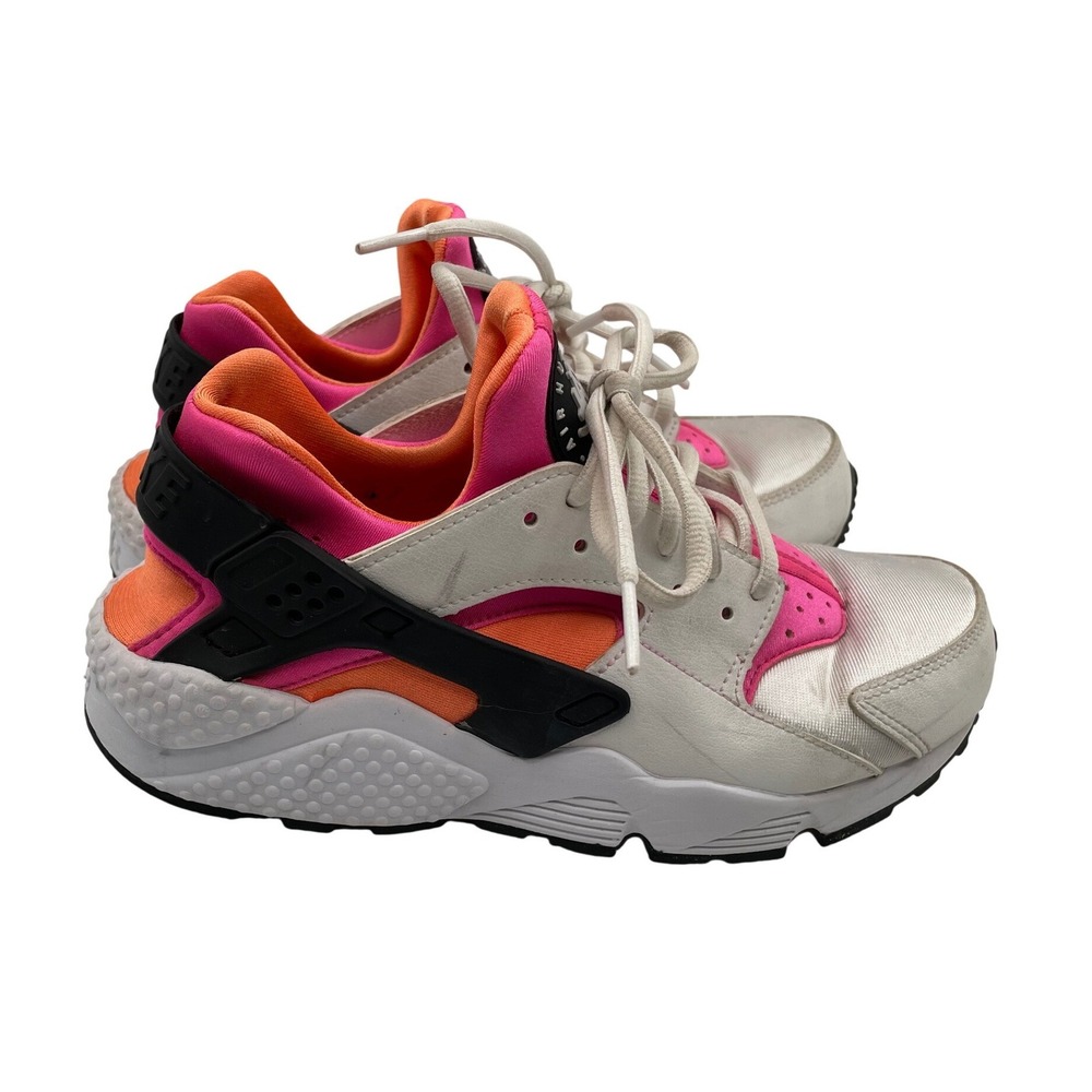 Nike Air Huarache White Pink Orange Running Sneakers Womens 7.5 Retro